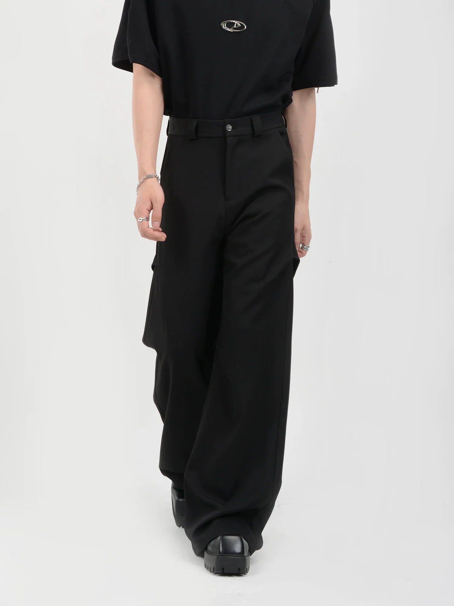 Drape Straight-Leg Trousers