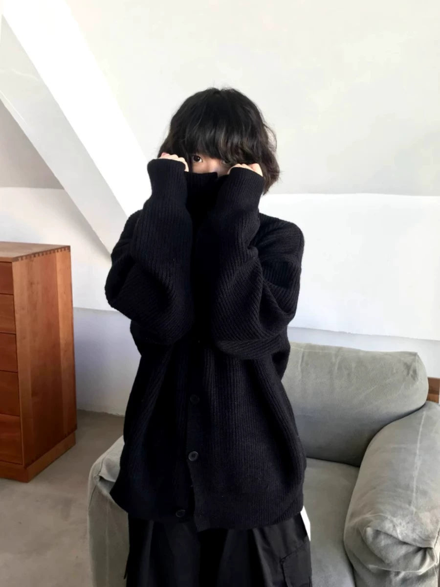 Oversized Knit Cardigan Sweater