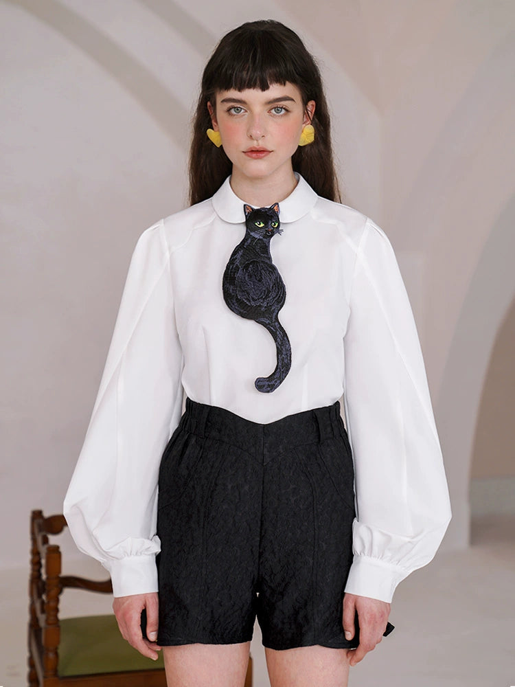 Black Cat Shaped Novelty Tie