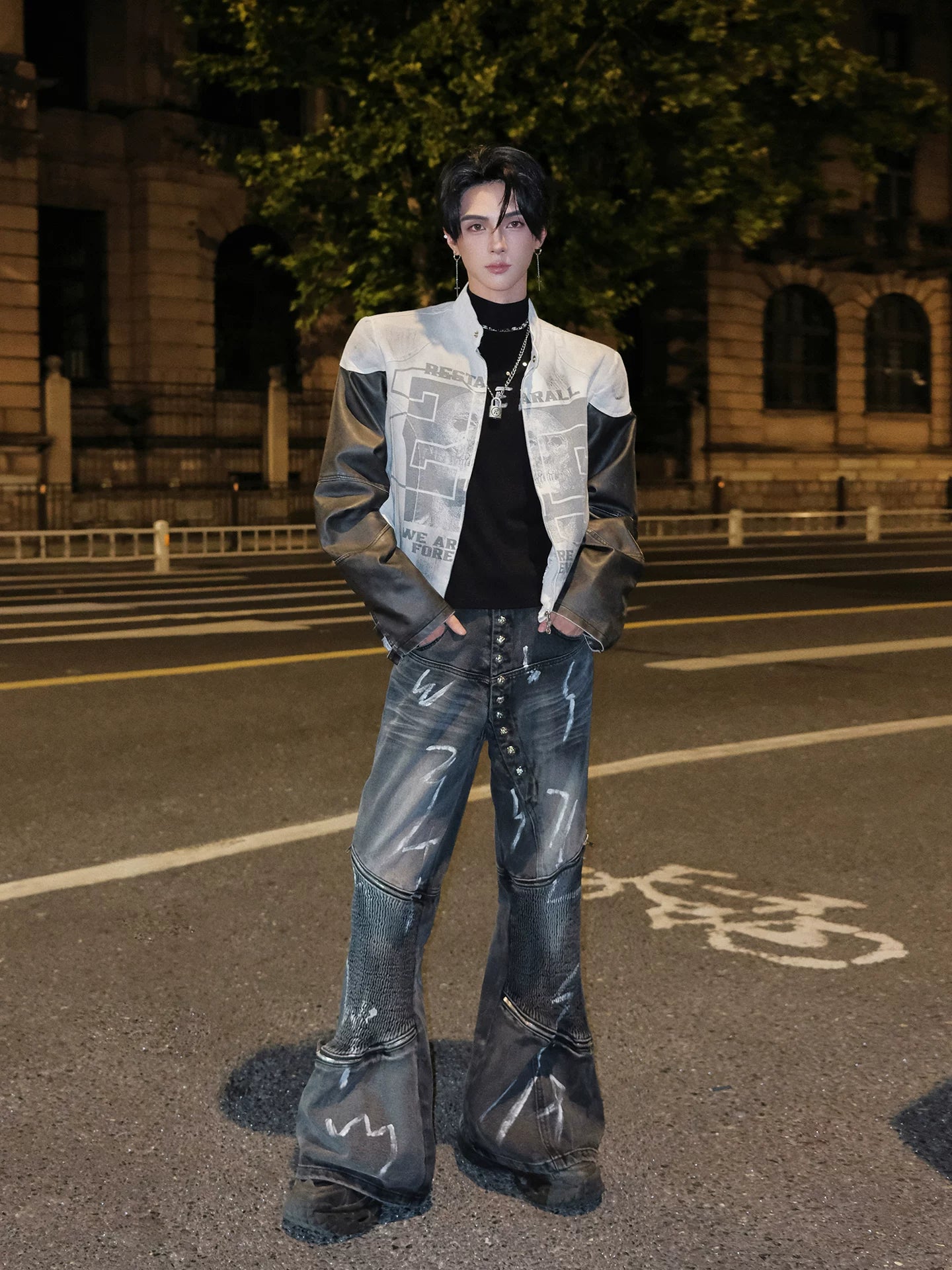 Glyphstorm Warp Stitch Flare Jeans