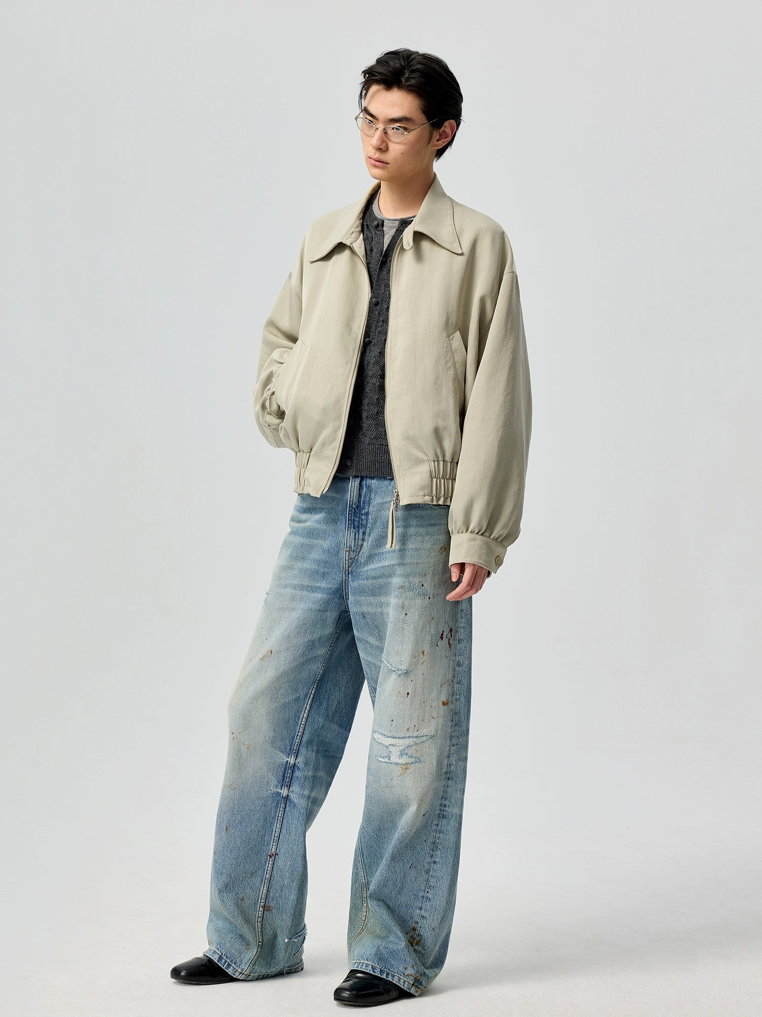 Sage Moss Zip Bomber Jacket