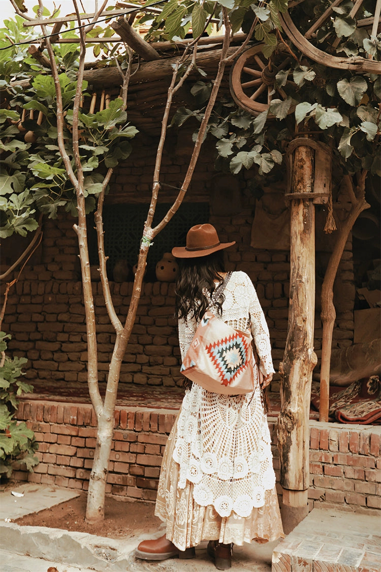 Boho Crochet Lace High-Low Tunic