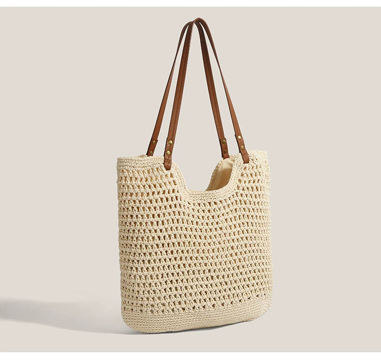 Sandy Breeze Woven Beach Tote