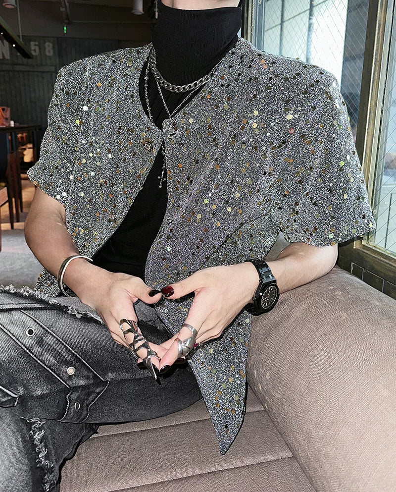 Stellar Shard Sequin Armor Cardigan