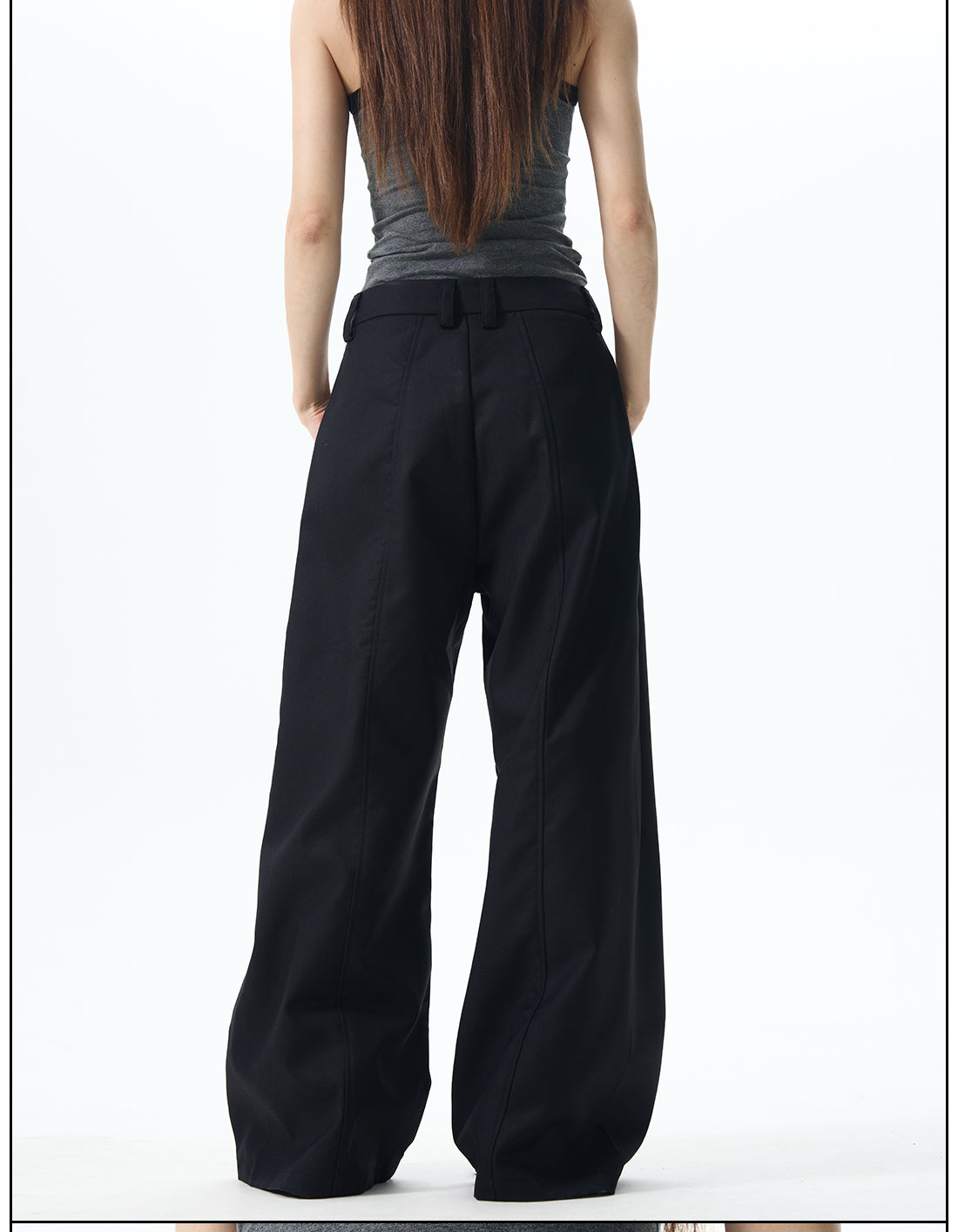 Wide Leg Skater Pants in Black