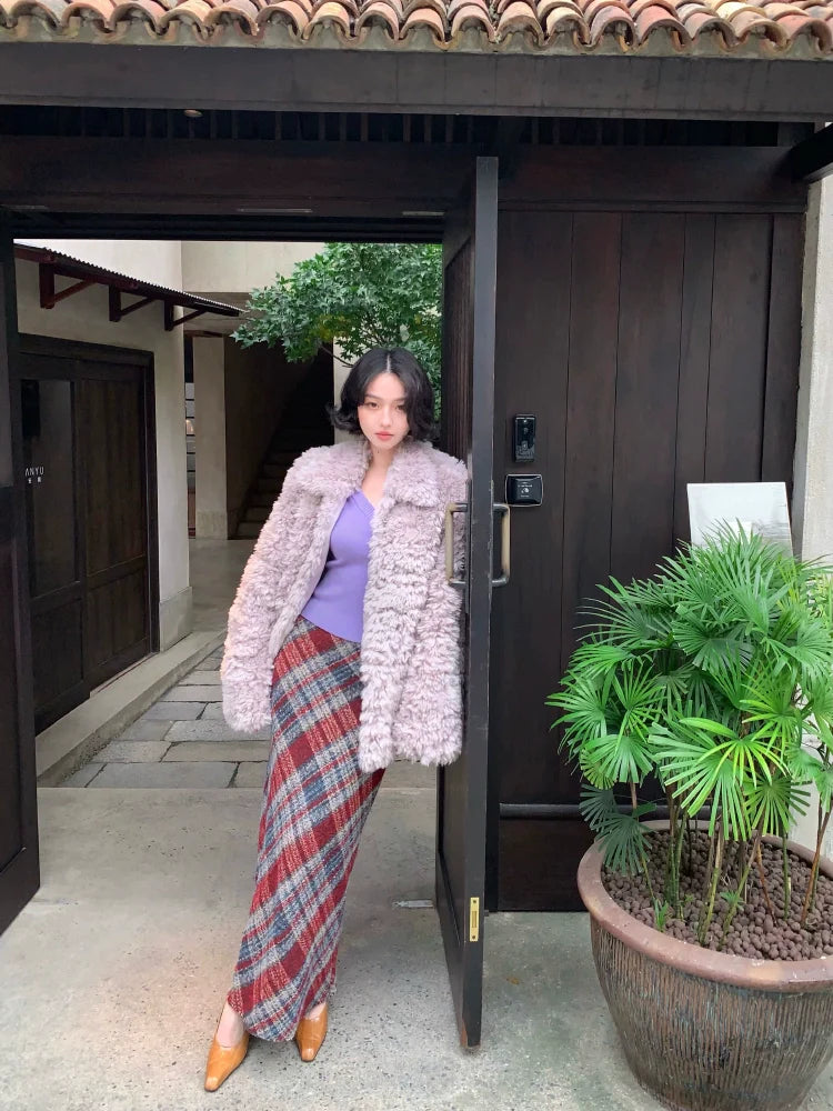 Super Soft Lapel Faux Fur Coat