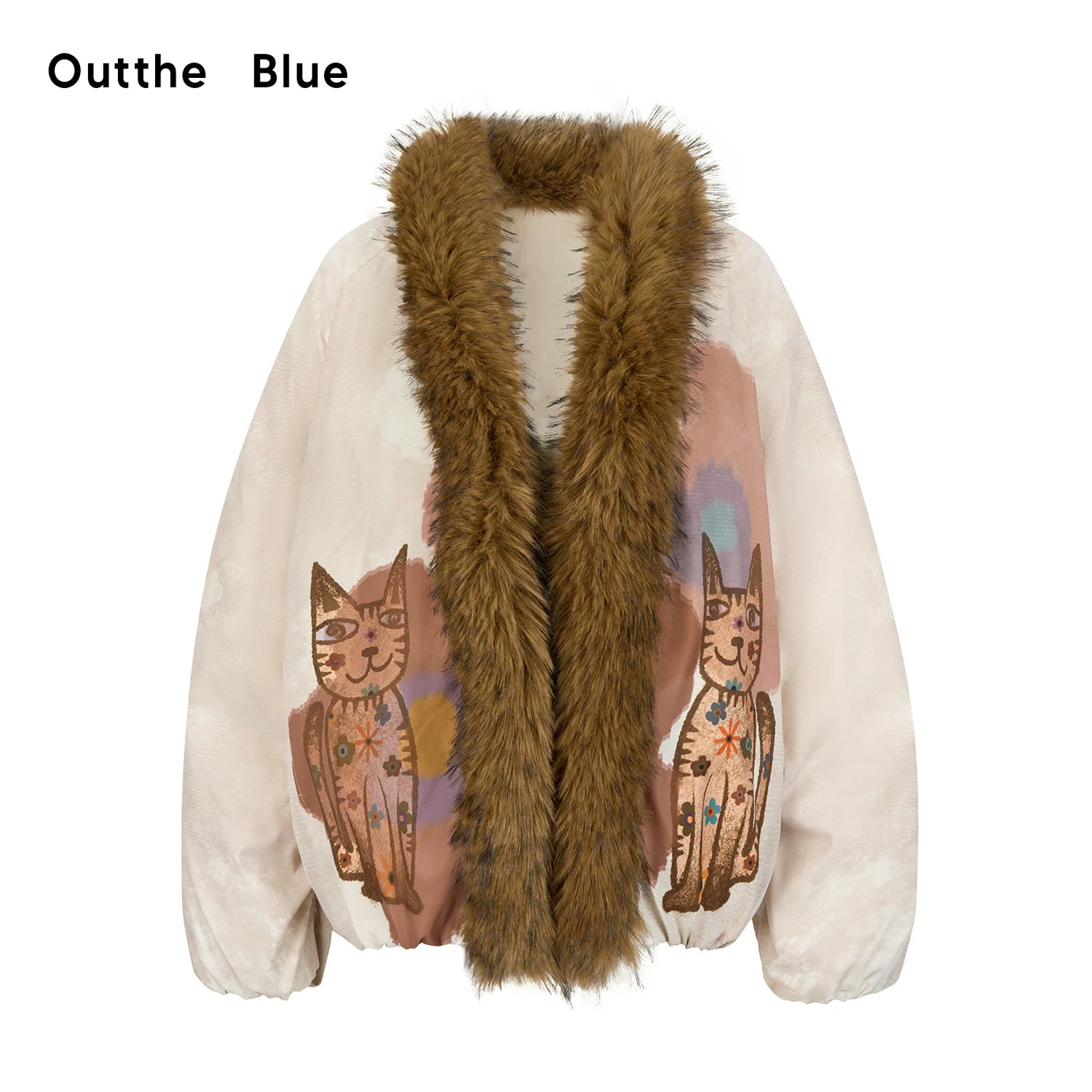 Cosmic Kitty Faux Fur Embrace Bomber