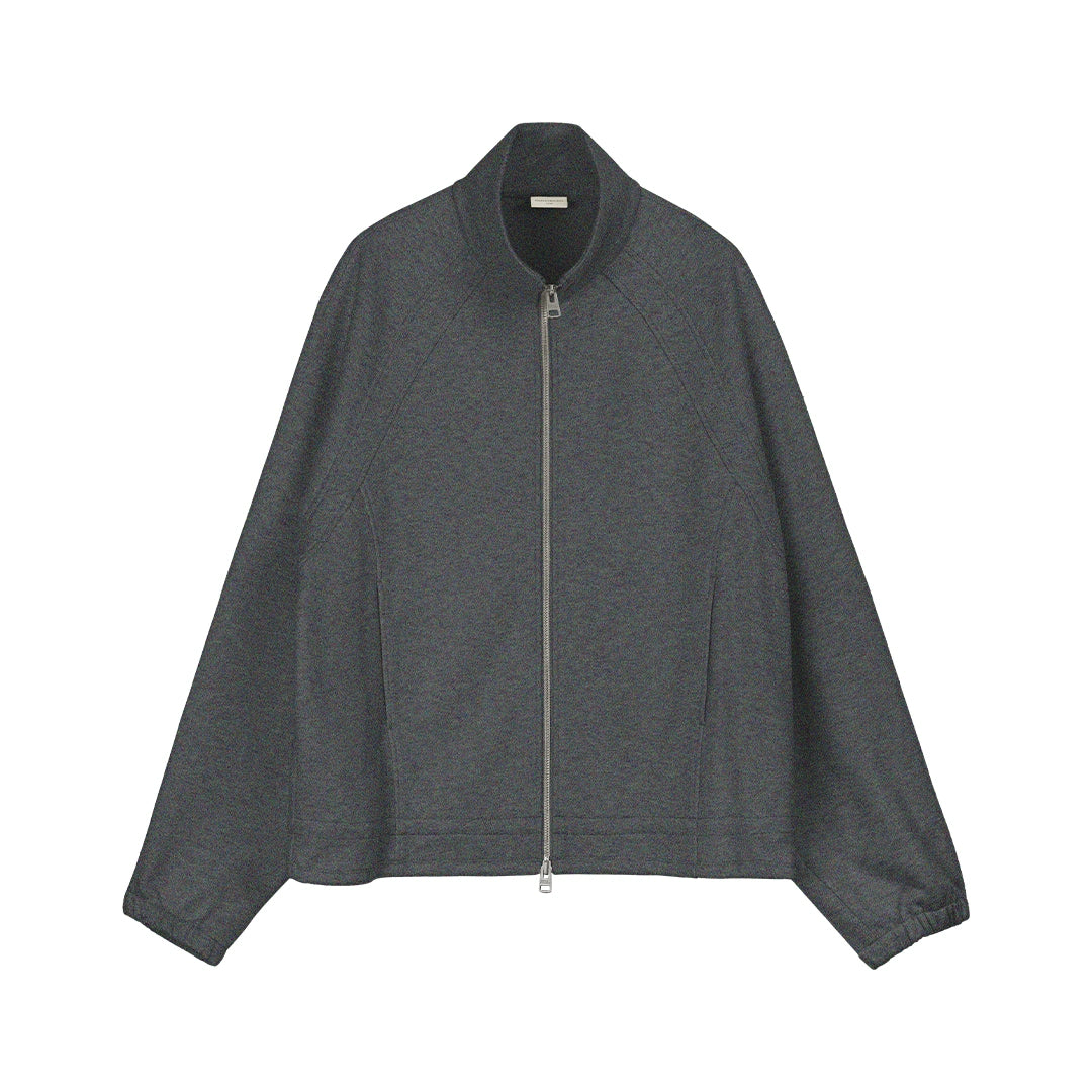 Relaxed Fit Fleece Zip-Up Track Jacket