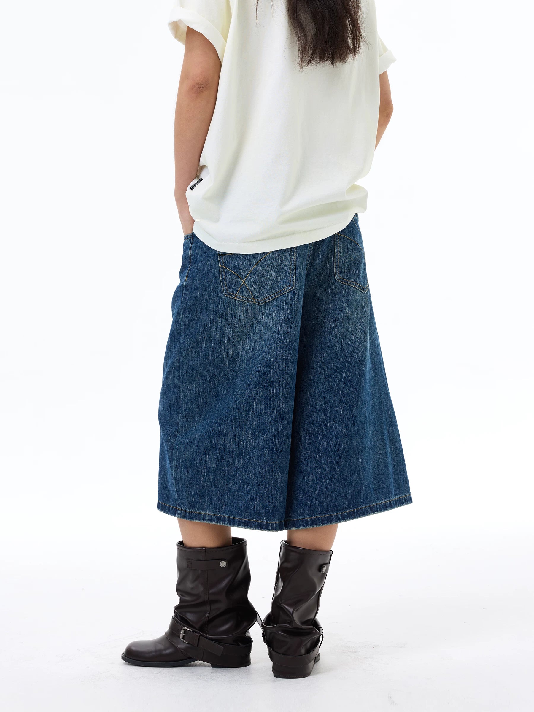 Harbor Postcard Denim Gaucho Shorts