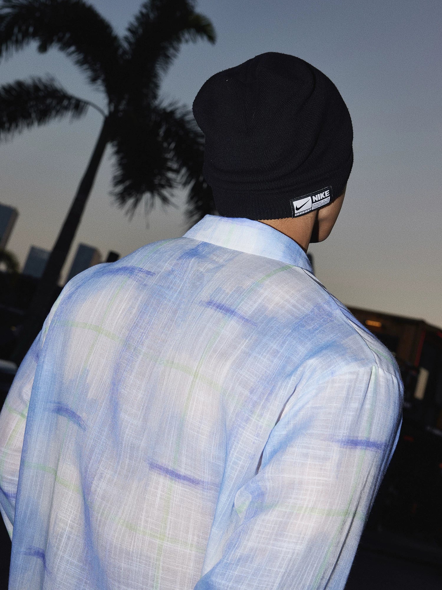 Cotton Candy Haze Sheer Plaid Shirt