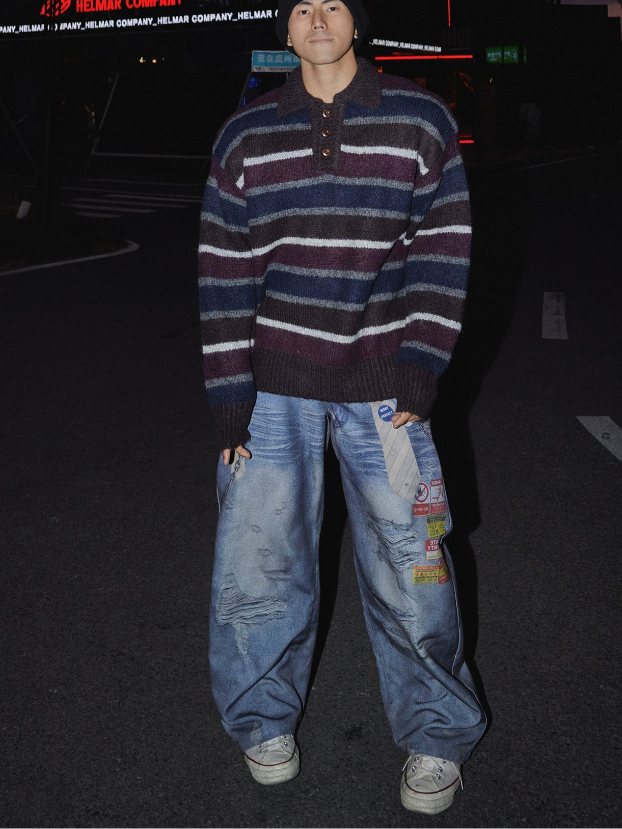 Twilight Horizon Striped Pullover