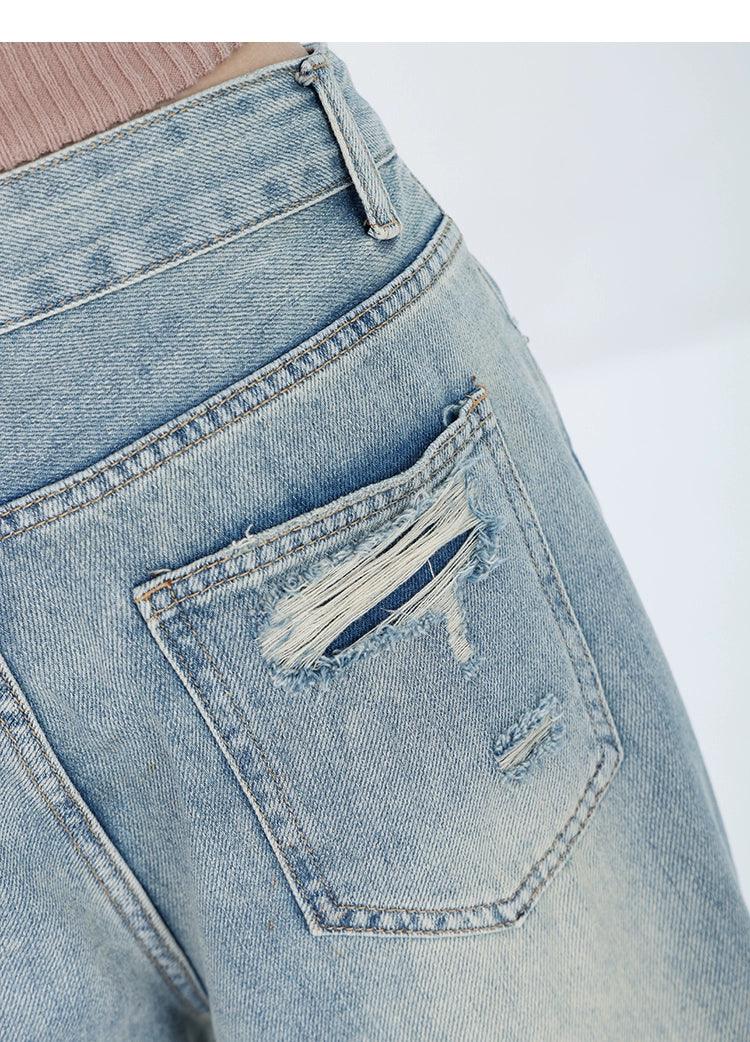 Vintage Grunge Delessed Wide-Big Jeans