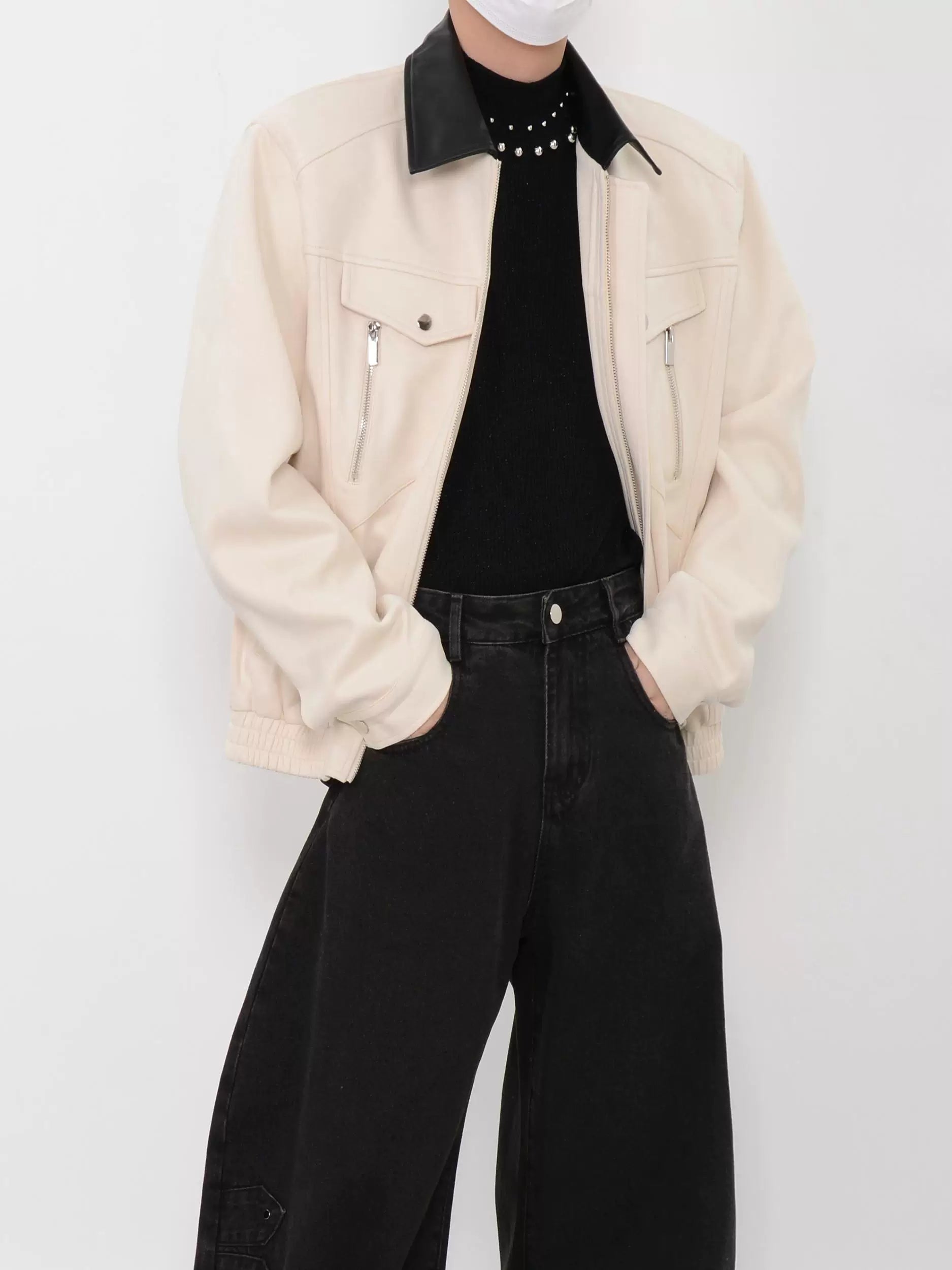 Saddle Crest Contrast Collar Bomber