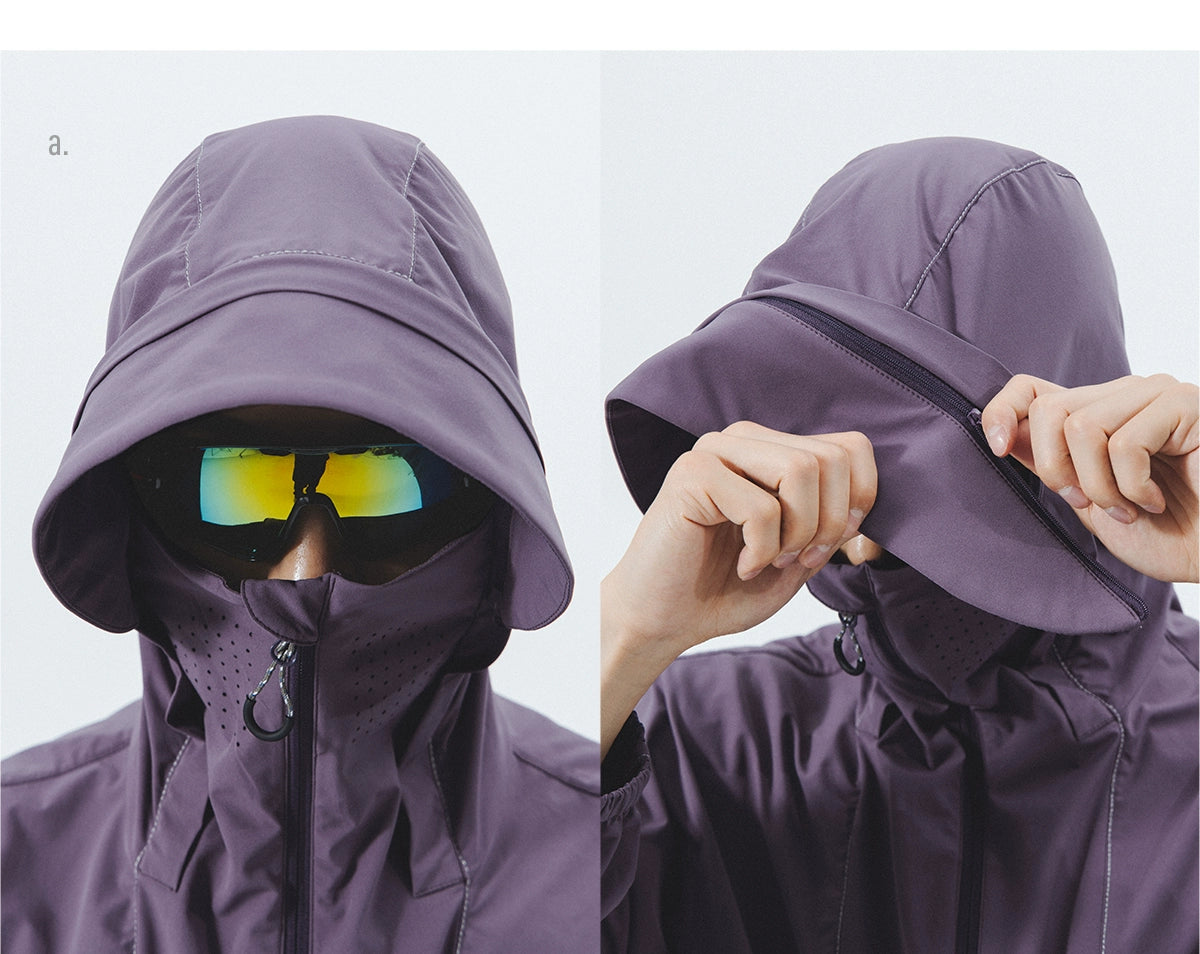 UV-Protective Hooded Windbreaker