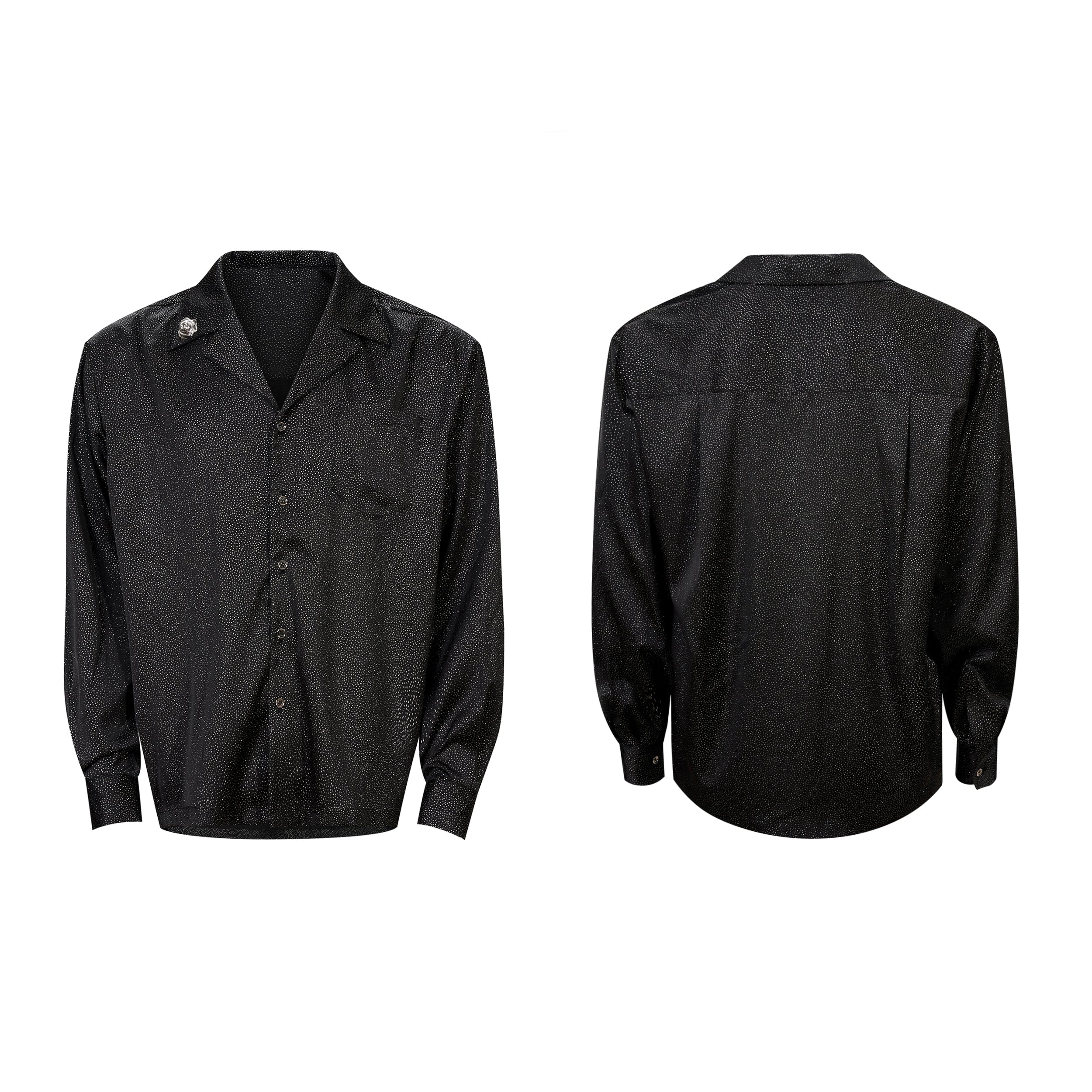 Micro-Dot Button-Up Shirt
