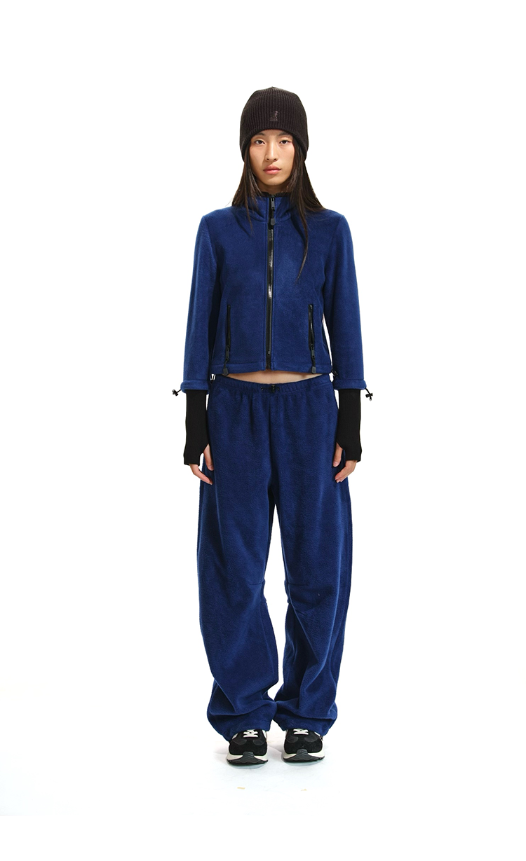 Ensemble de veste chaude et pantalon couteau courbe courte