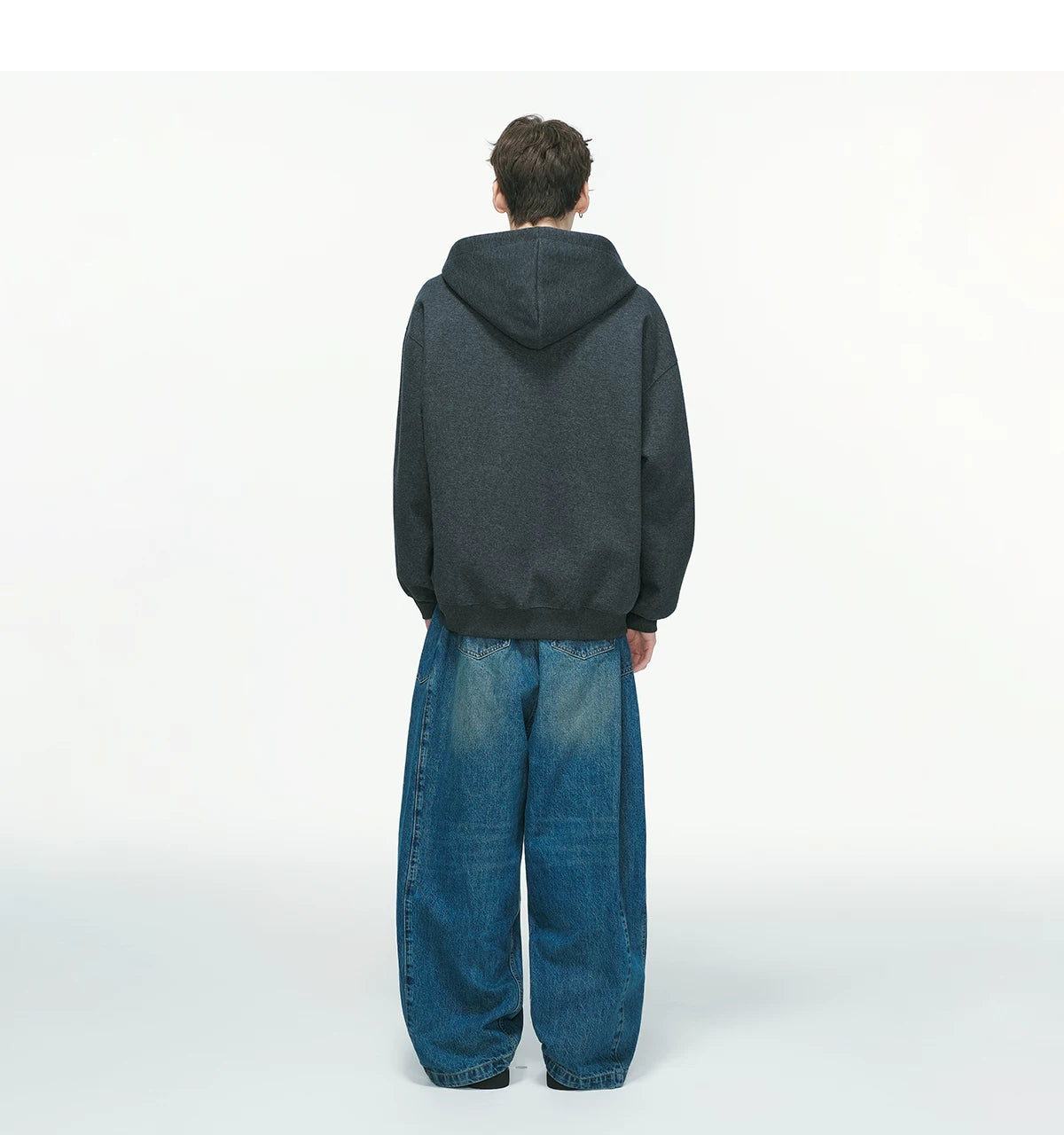 Dual-Tone Varsity Zip Hoodie