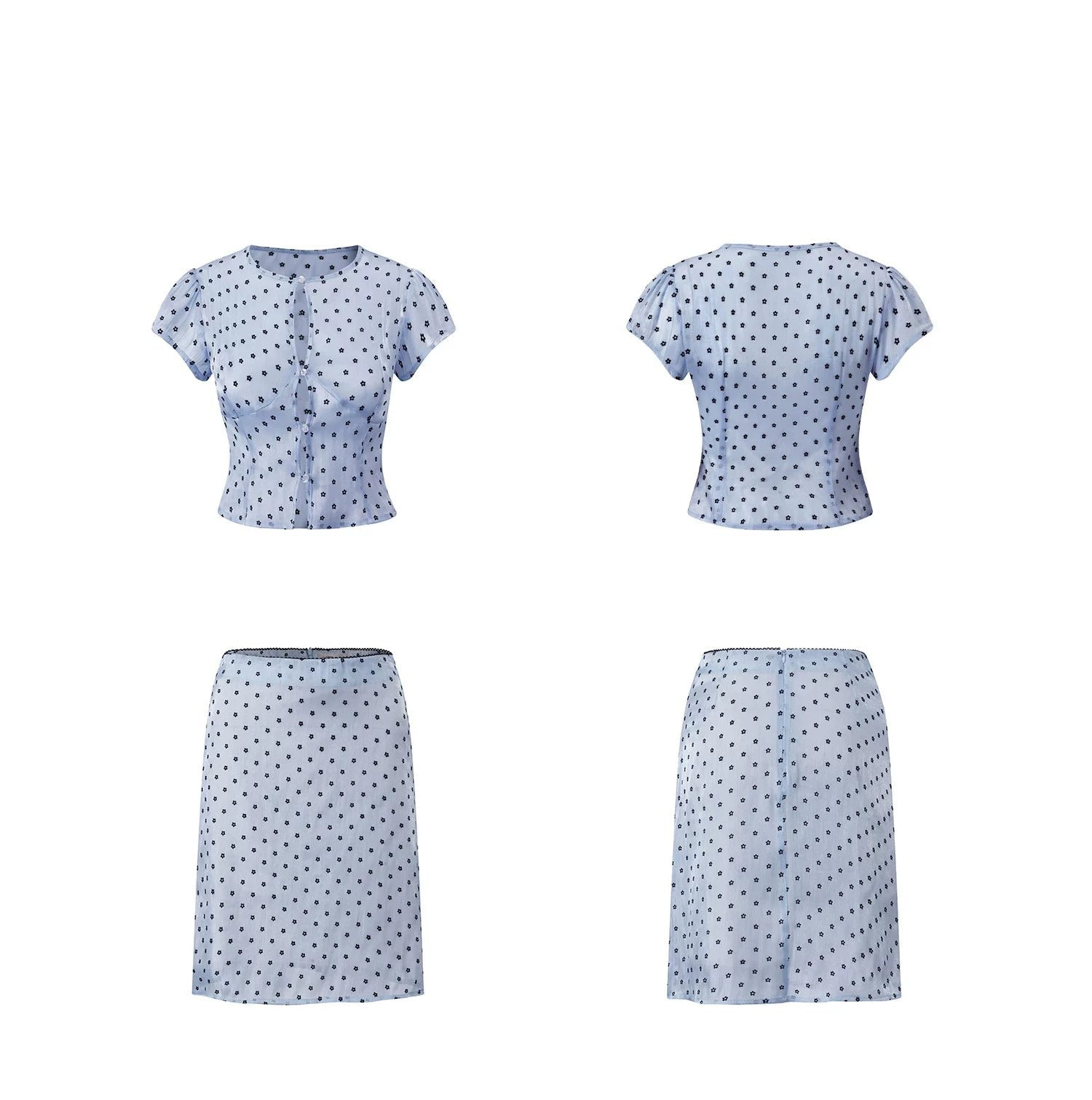 Garden Mirage Sheer Polka Dot Blouse