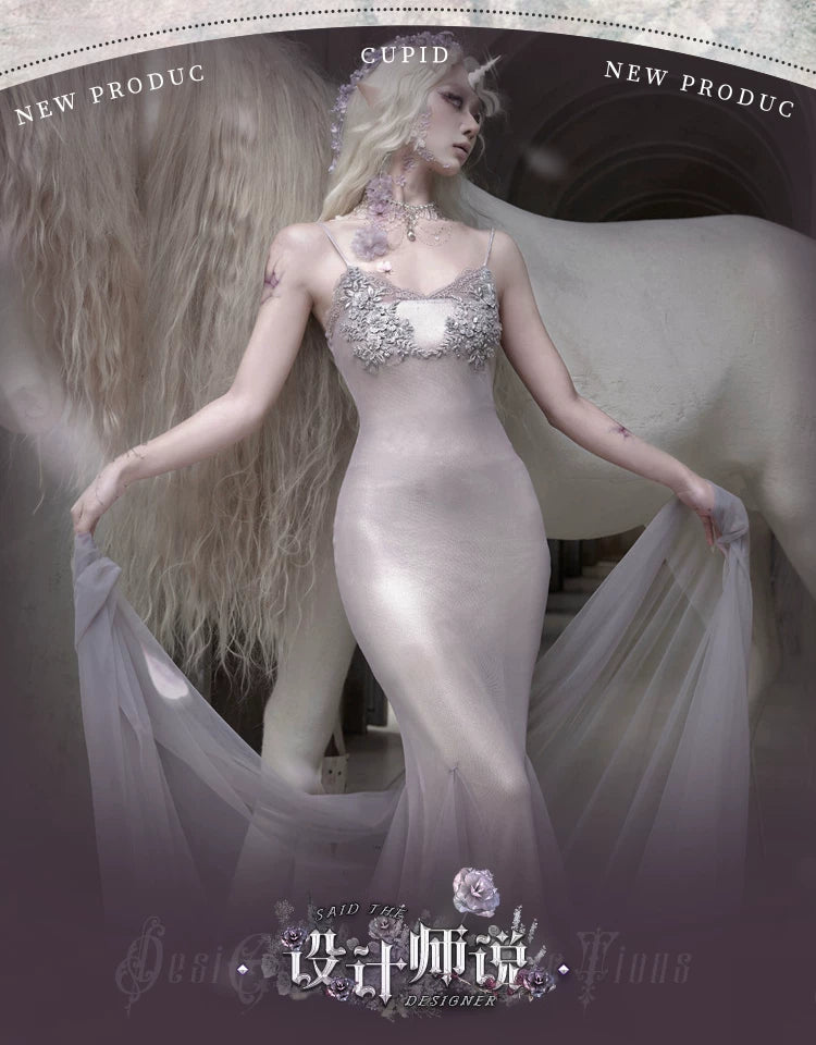 Iridescent Lilac Mermaid Gown