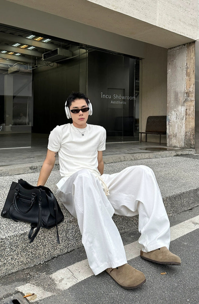 Tassel Rope Wide Leg Pants
