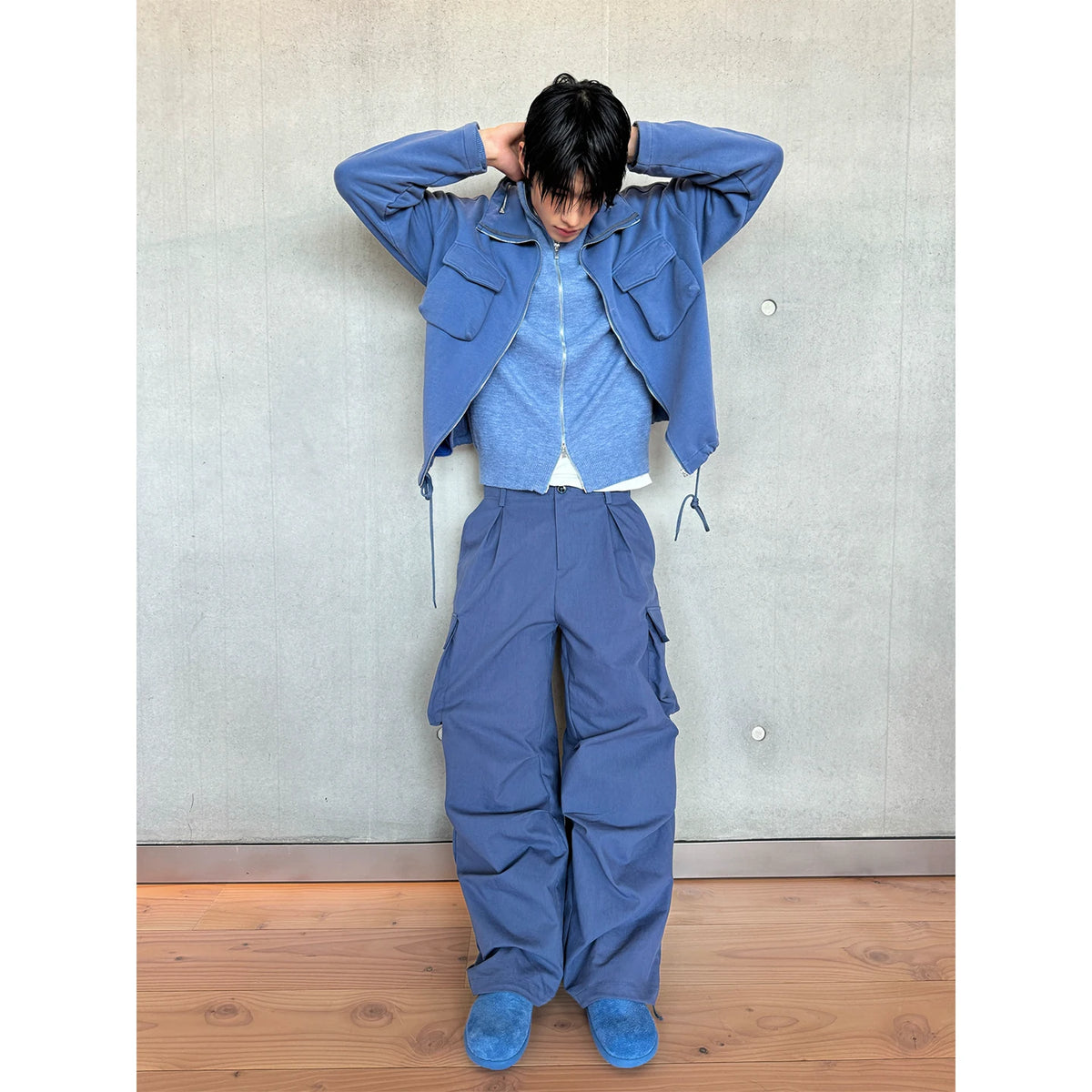 Haven Pleated Wide-Leg Cargo Pants