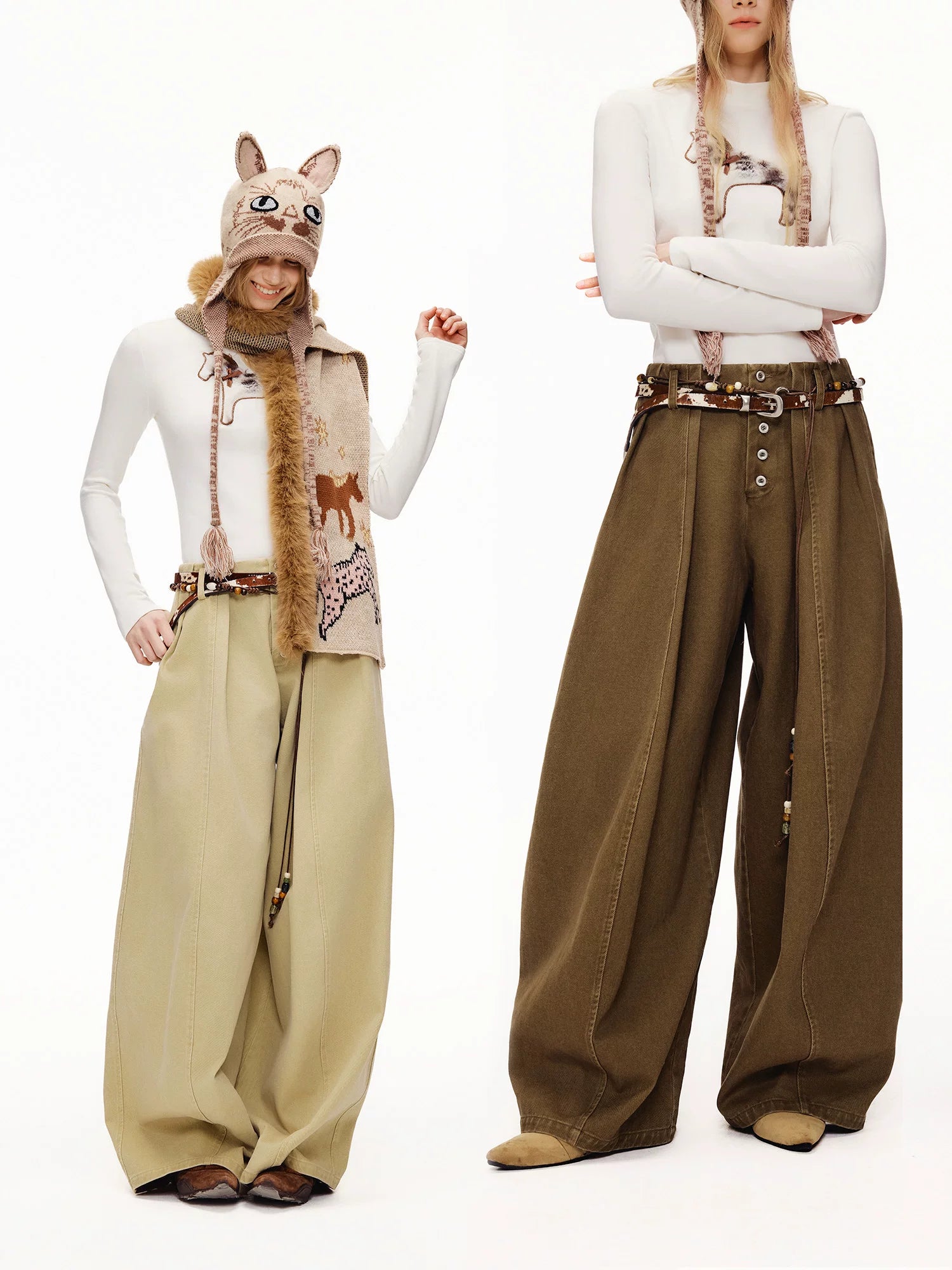 Storybook Stable Wide‑Leg Trousers
