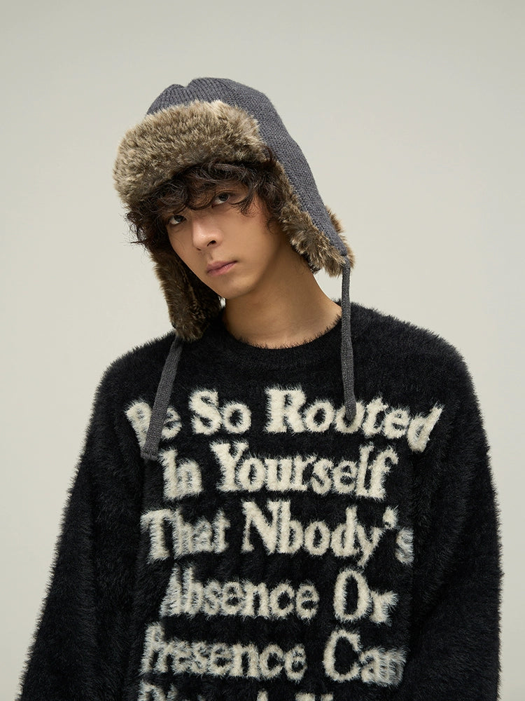 Fuzzy Motivational Quote Sweater