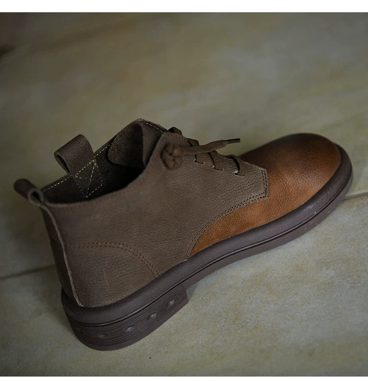 Tavira Two-Tone Leather Lace-Up Shoes