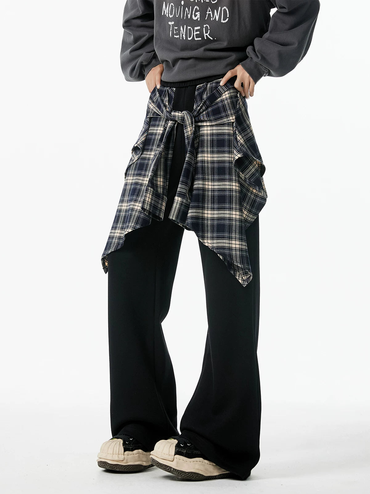 Flannel Wrap Hybrid Jogger Pants