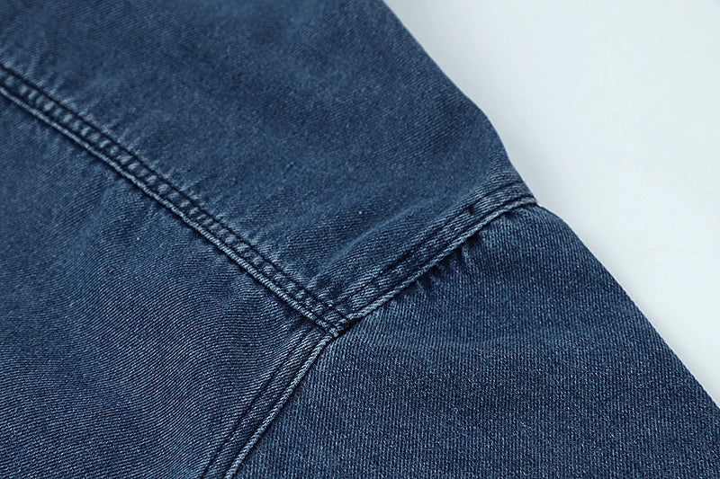 Veste de chemise en jean bleu foncé vintage
