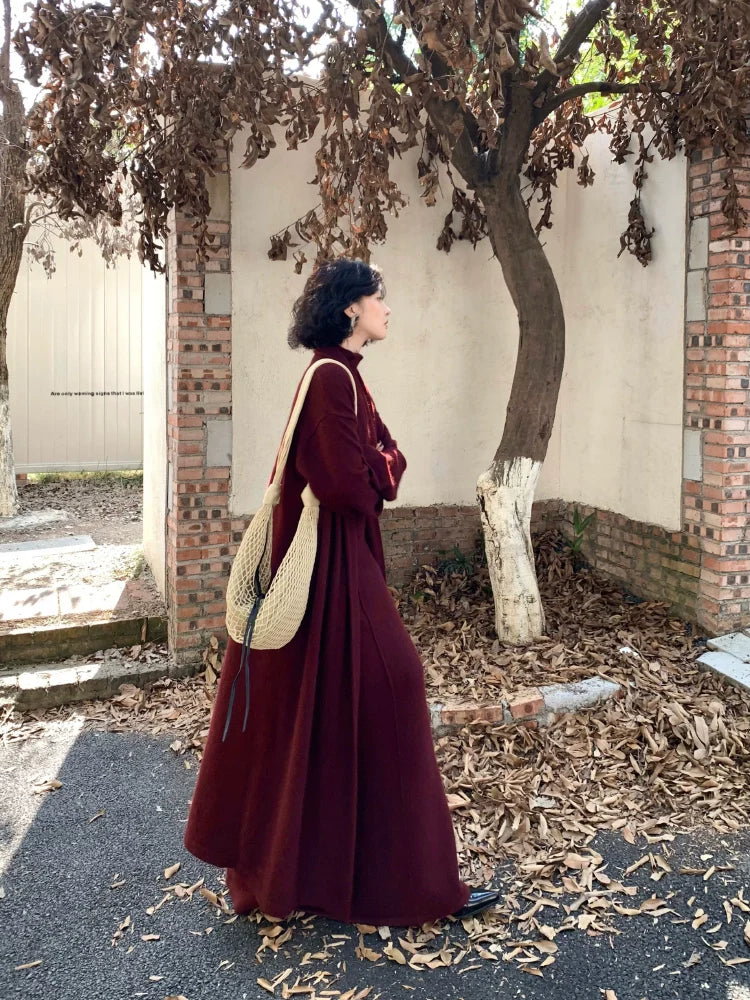 Belted Knit Maxi Cardigan