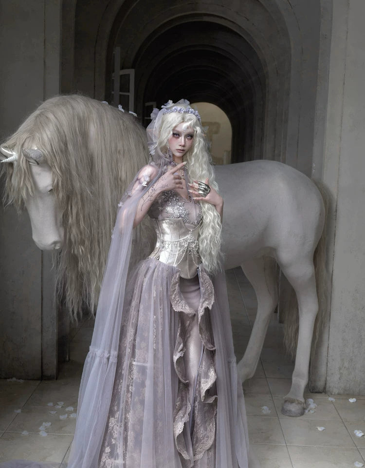 Iridescent Lilac Mermaid Gown
