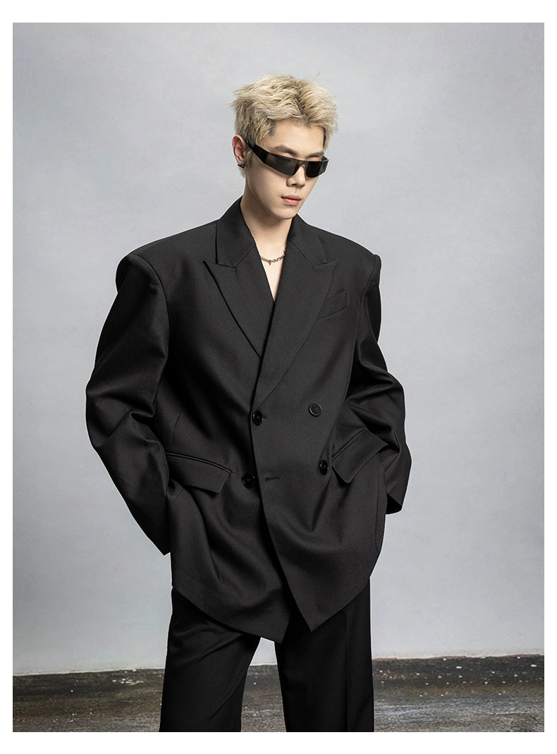 Oversized Black Blazer Suit