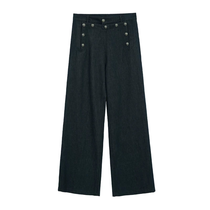 Harbor Mariner Wide‑Leg Trousers