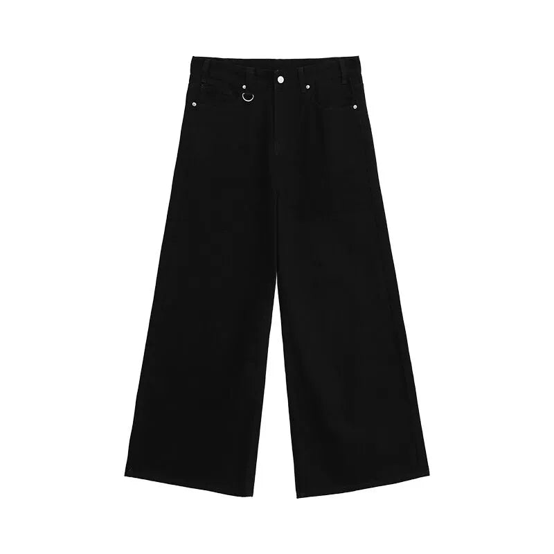 Straight-Wide-Leg Wash Jeans