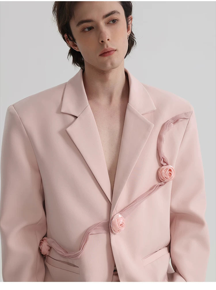 Blush Rose Drift Sculpted Blazer