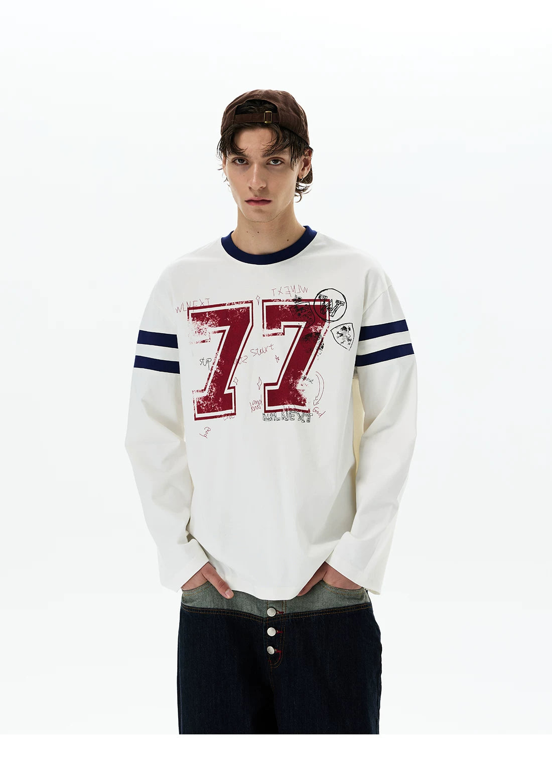 Chalkboard 77 Varsity Longsleeve Tee
