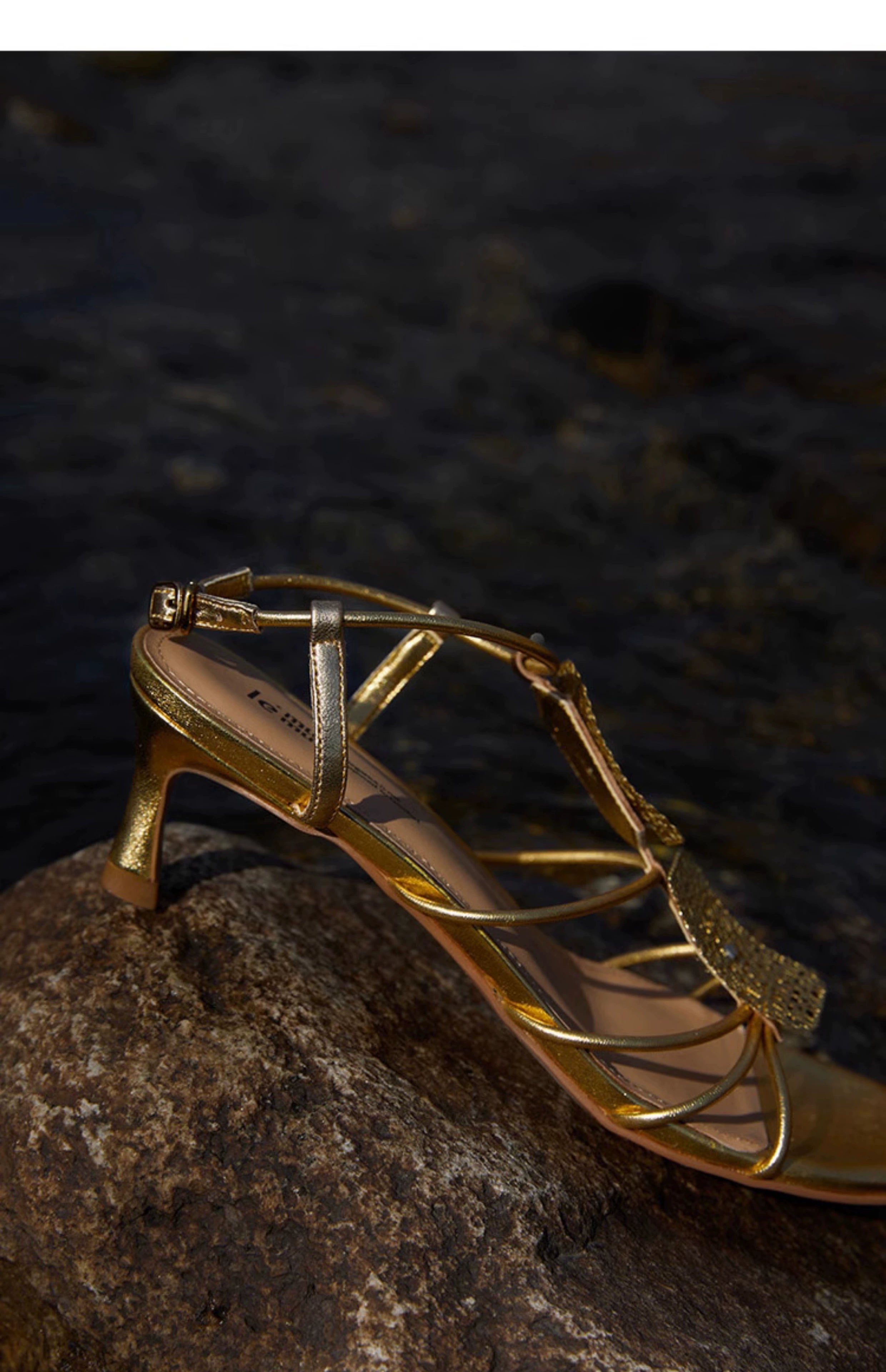 Gold Filigree Strappy Sandals