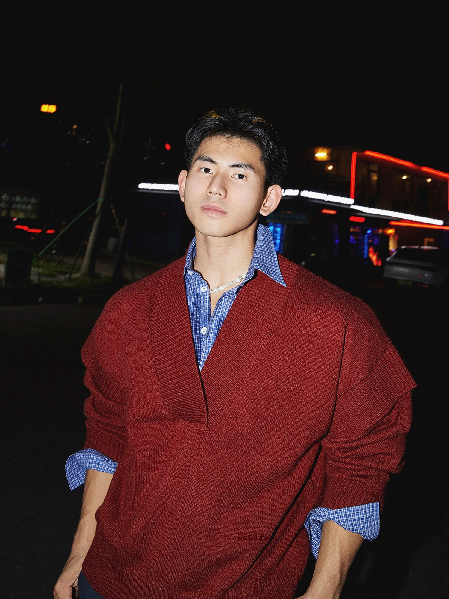 Pullover Deep V-Neck Sweater