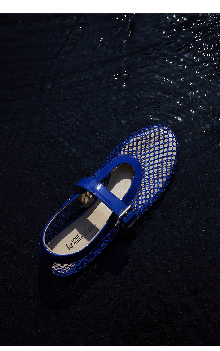 Mesh Mary Jane Ballet Flats