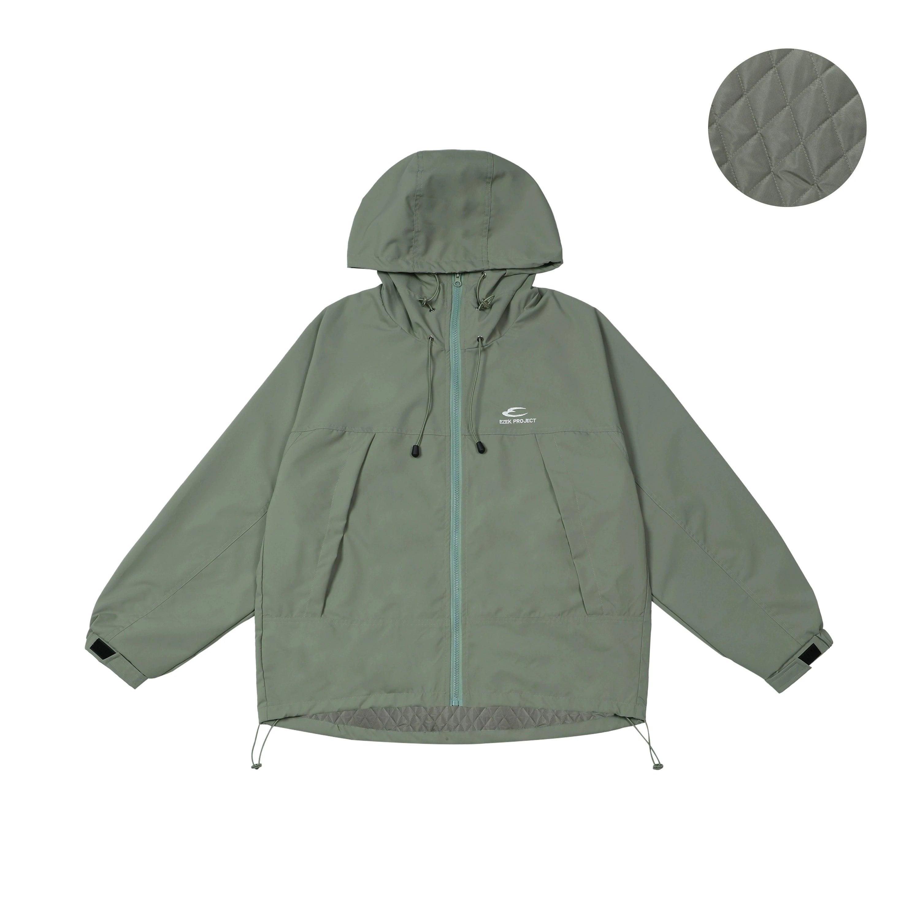 Ezek O'Neill sudadera con capucha de gran tamaño negro - chaqueta con cremallera creciente para mujeres con logotipo y capucha con cordón