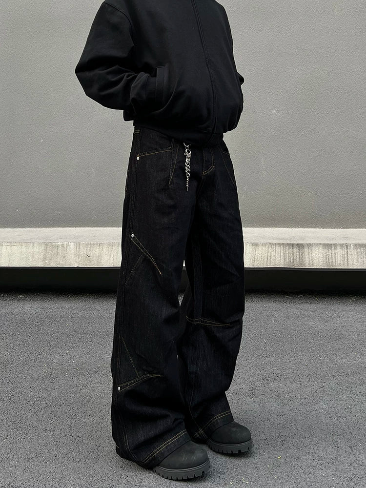 Black Orbit Panel Jeans