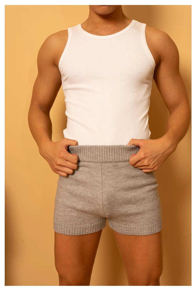 Cozy Knit Ribbed Lounge Shorts