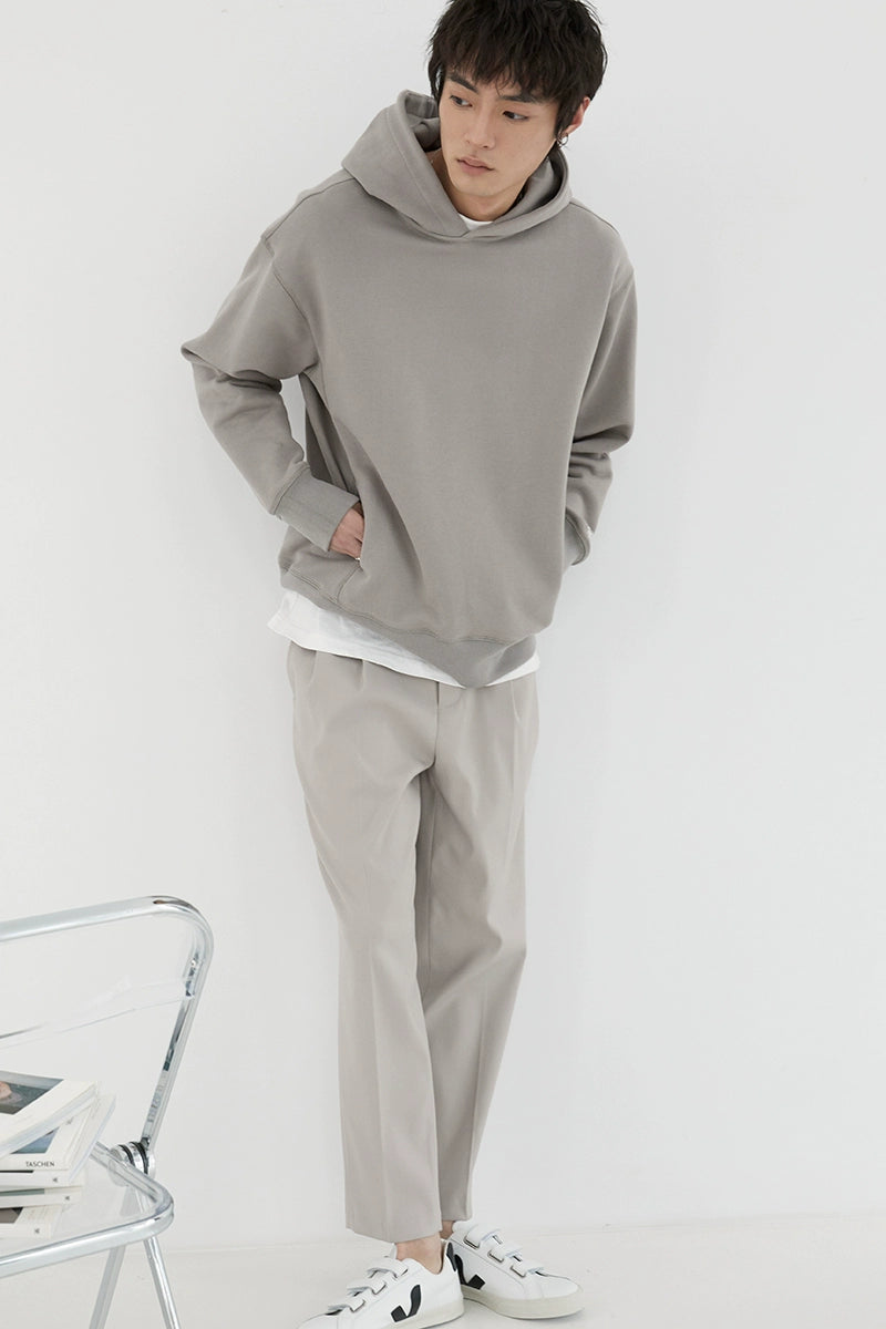 Pantalones de vestir de confort de doble plato