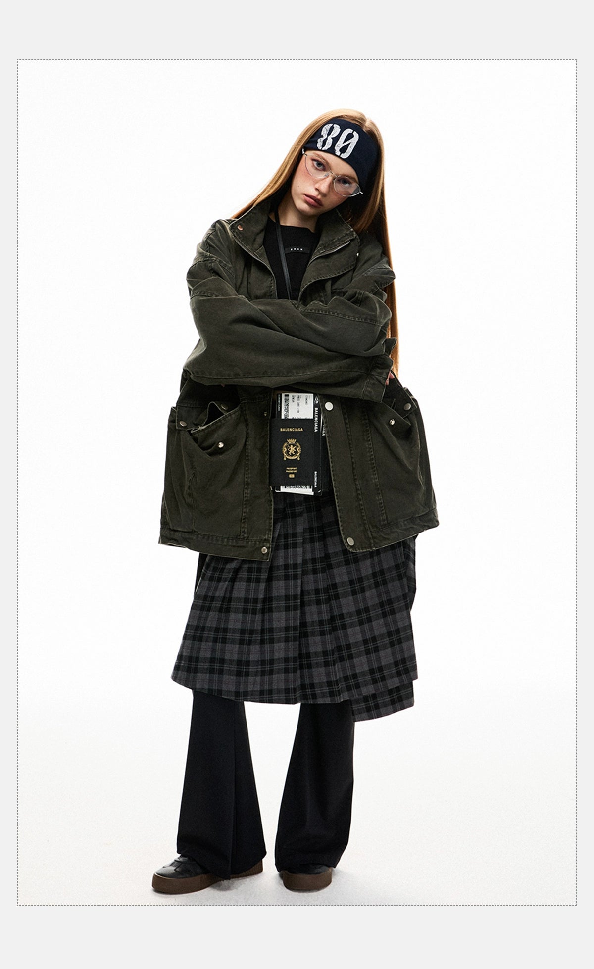 Oversized Olive Green Utility Jacket