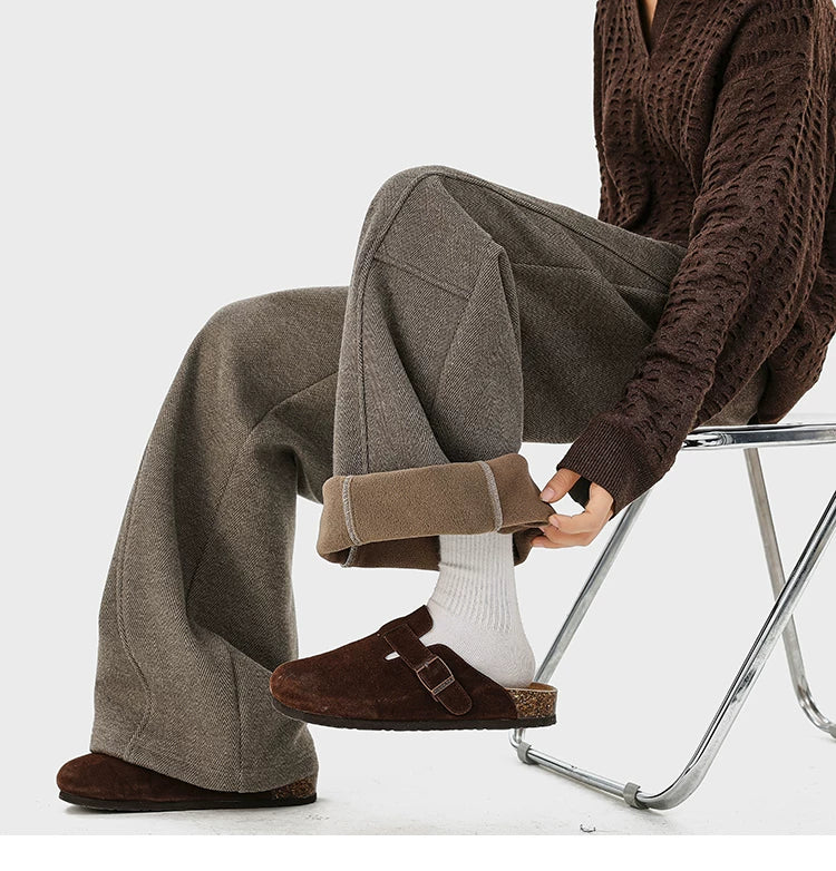 Hearthstone Herringbone Cuffed Trousers