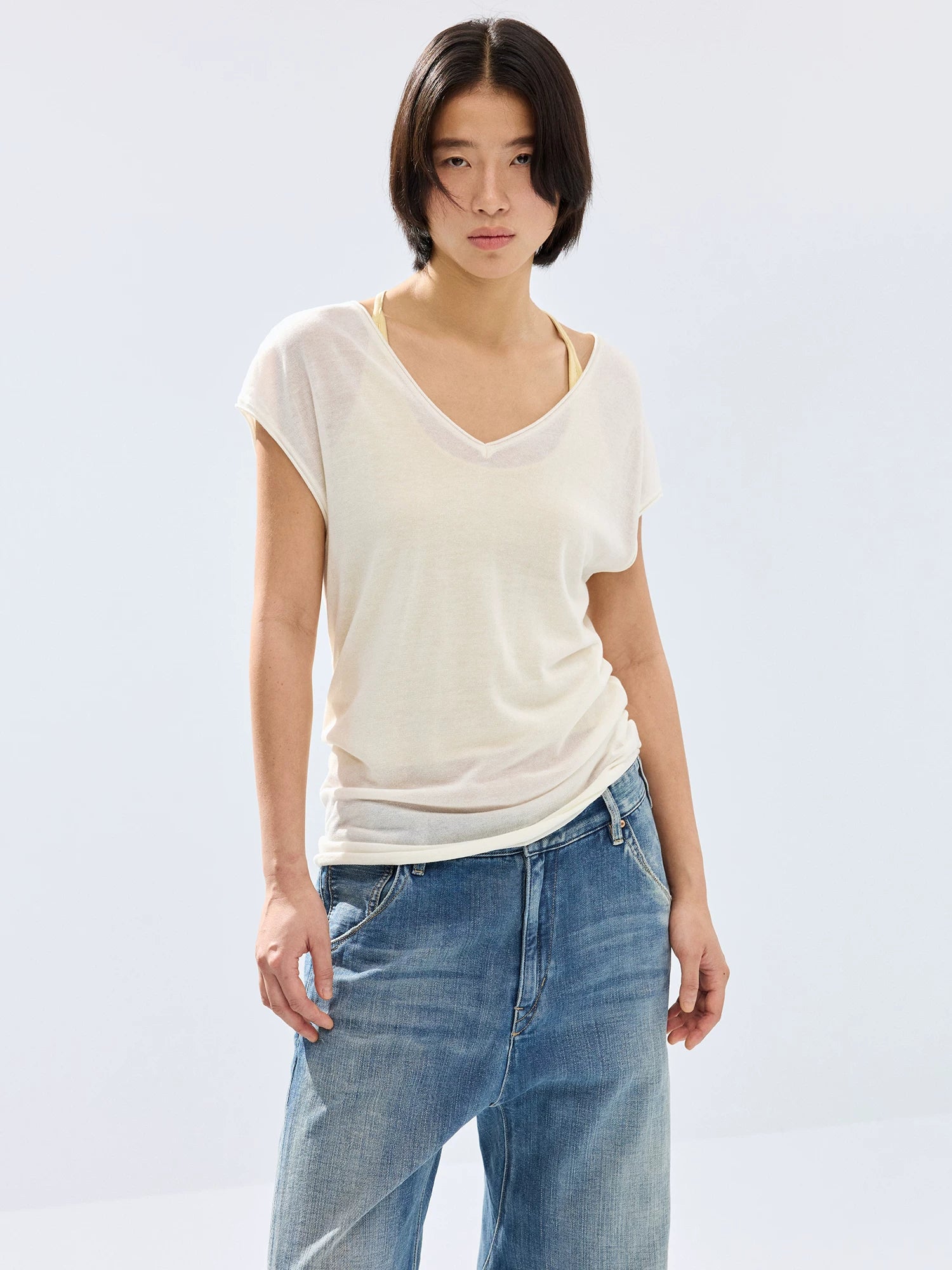 Silvair V-Neck Cap Sleeve Tee