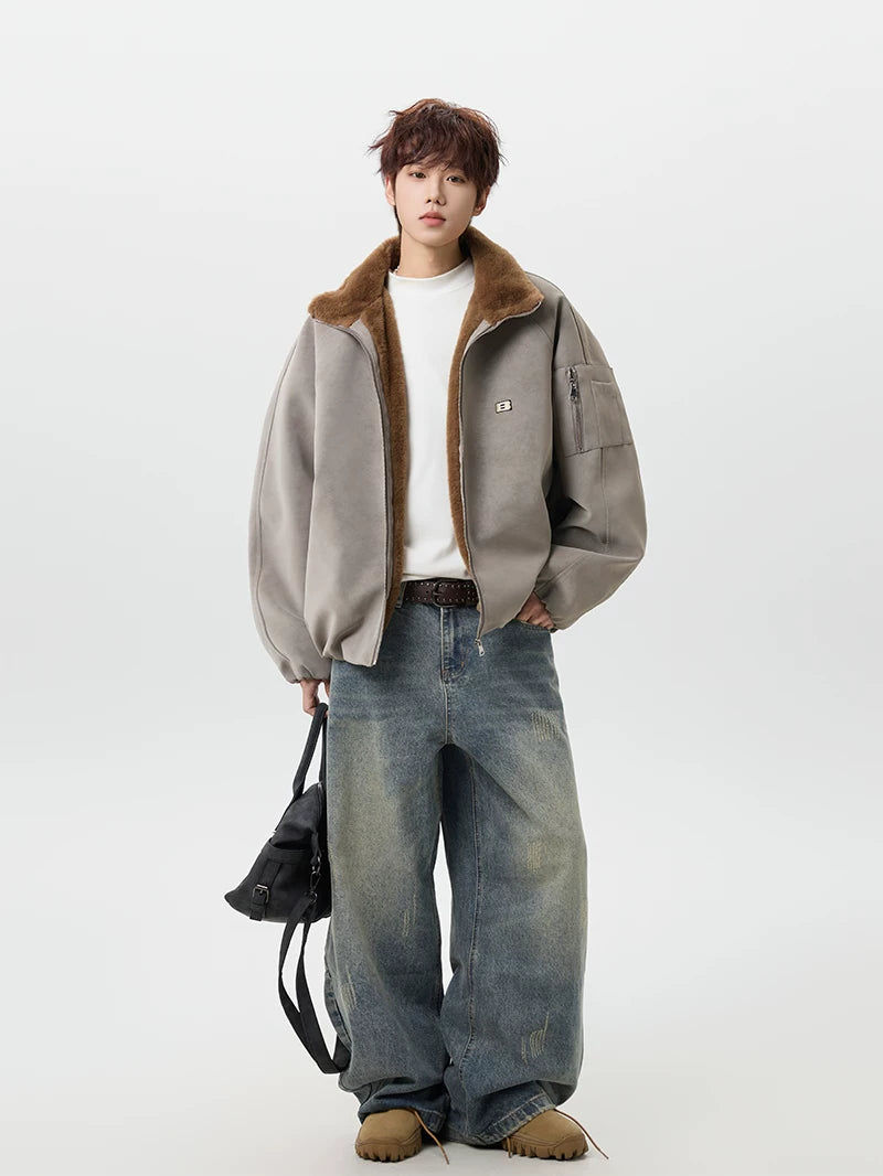 Aviator Sherpa-Lined Jacket