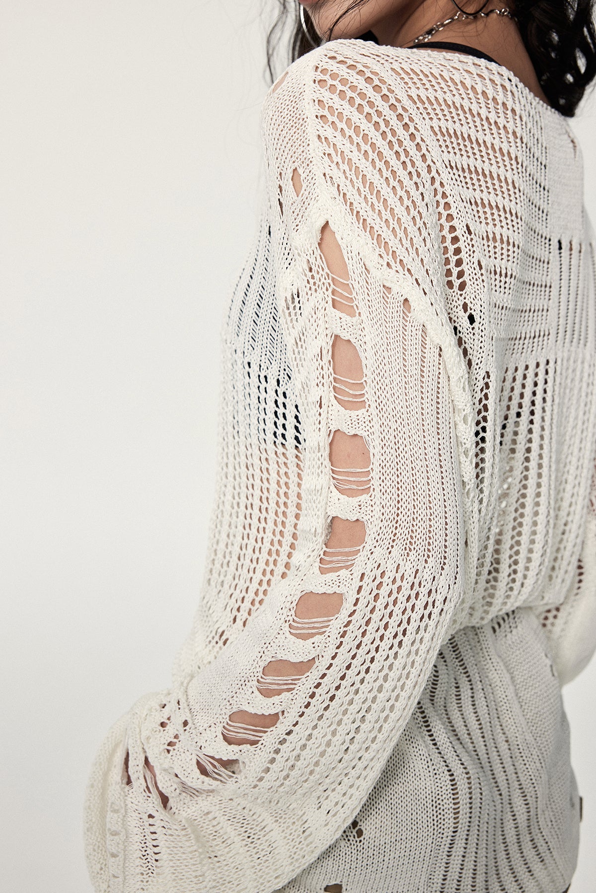 Distressed Crochet Sweater