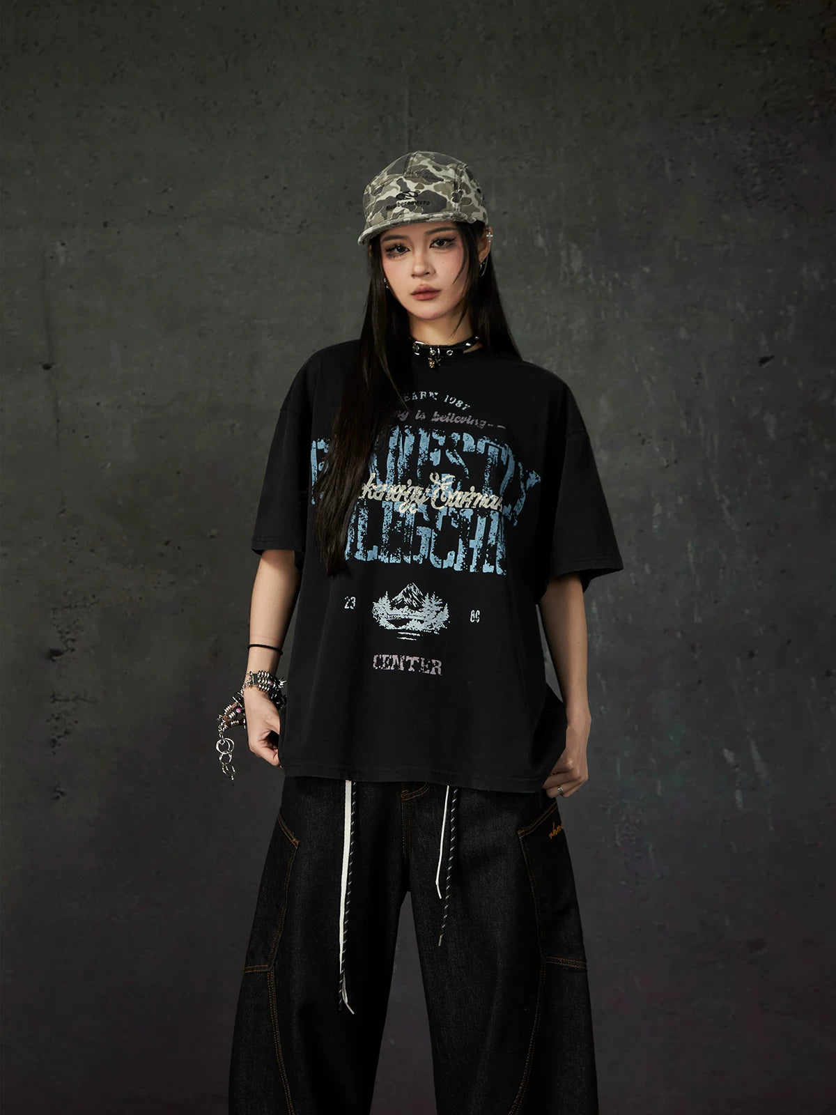 Nebula Varsity Oversize Graphic Tee